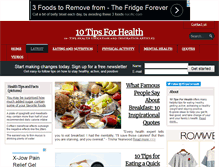 Tablet Screenshot of 10tipsforhealth.com